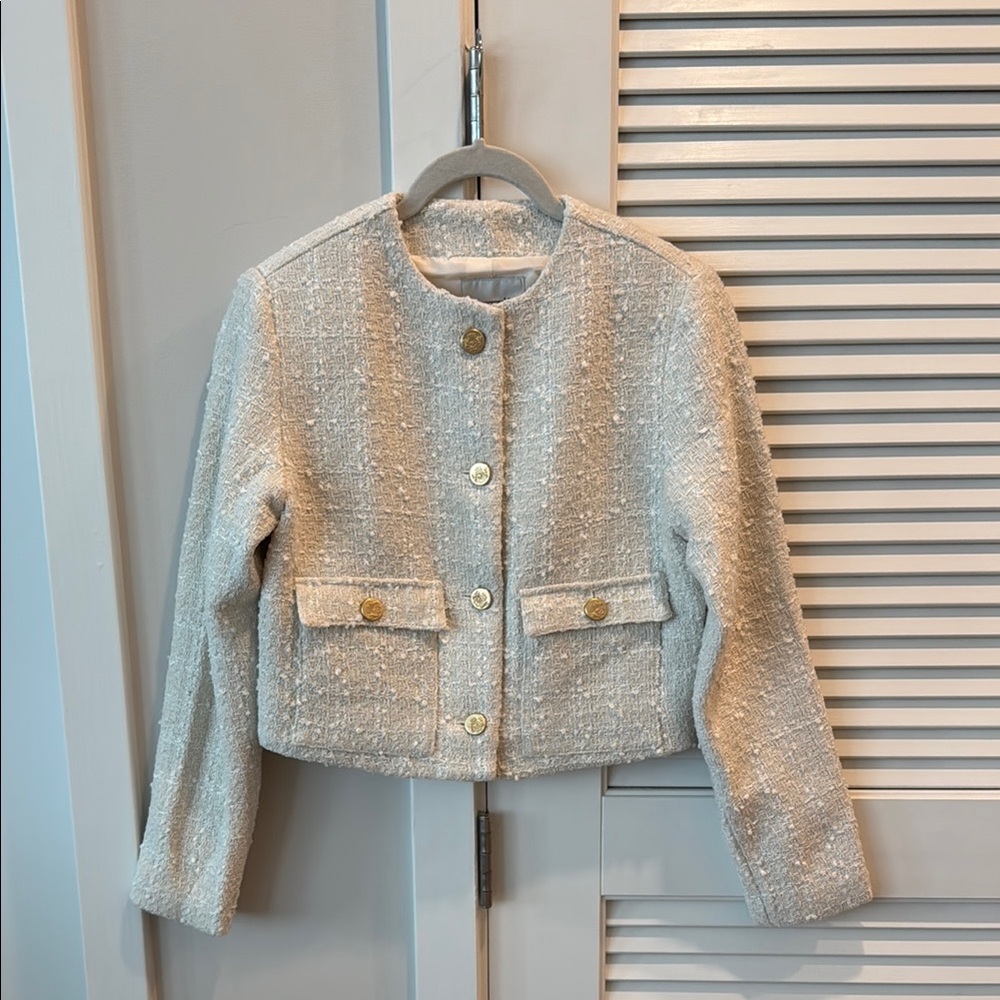 Abercrombie & Fitch Cream Tweed Jacket